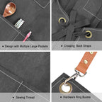 Unisex Canvas Cross Back Apron with Pockets