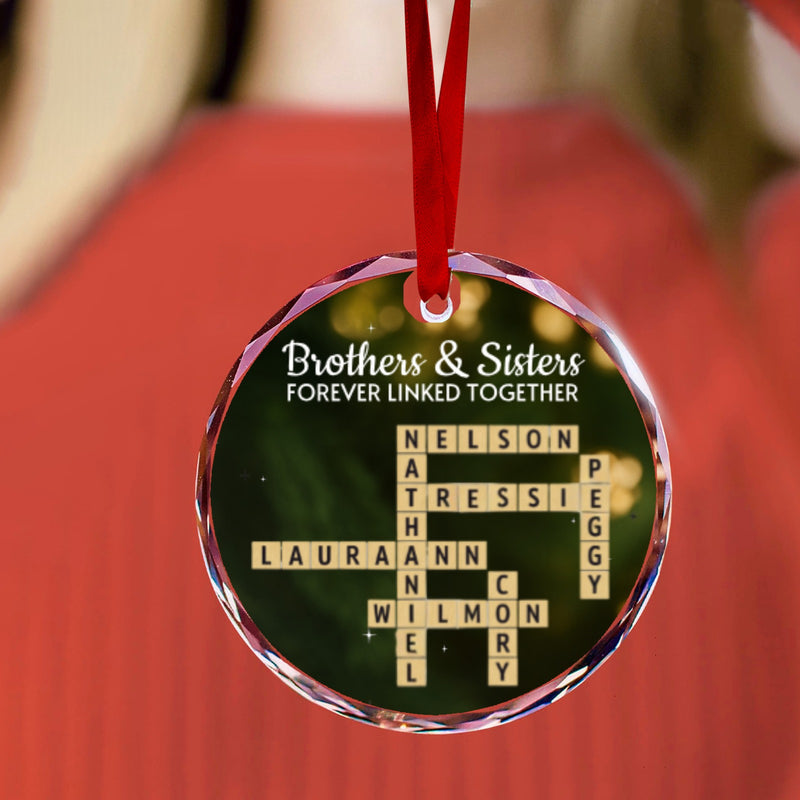 Ornament Round Crystal Glass Ornament