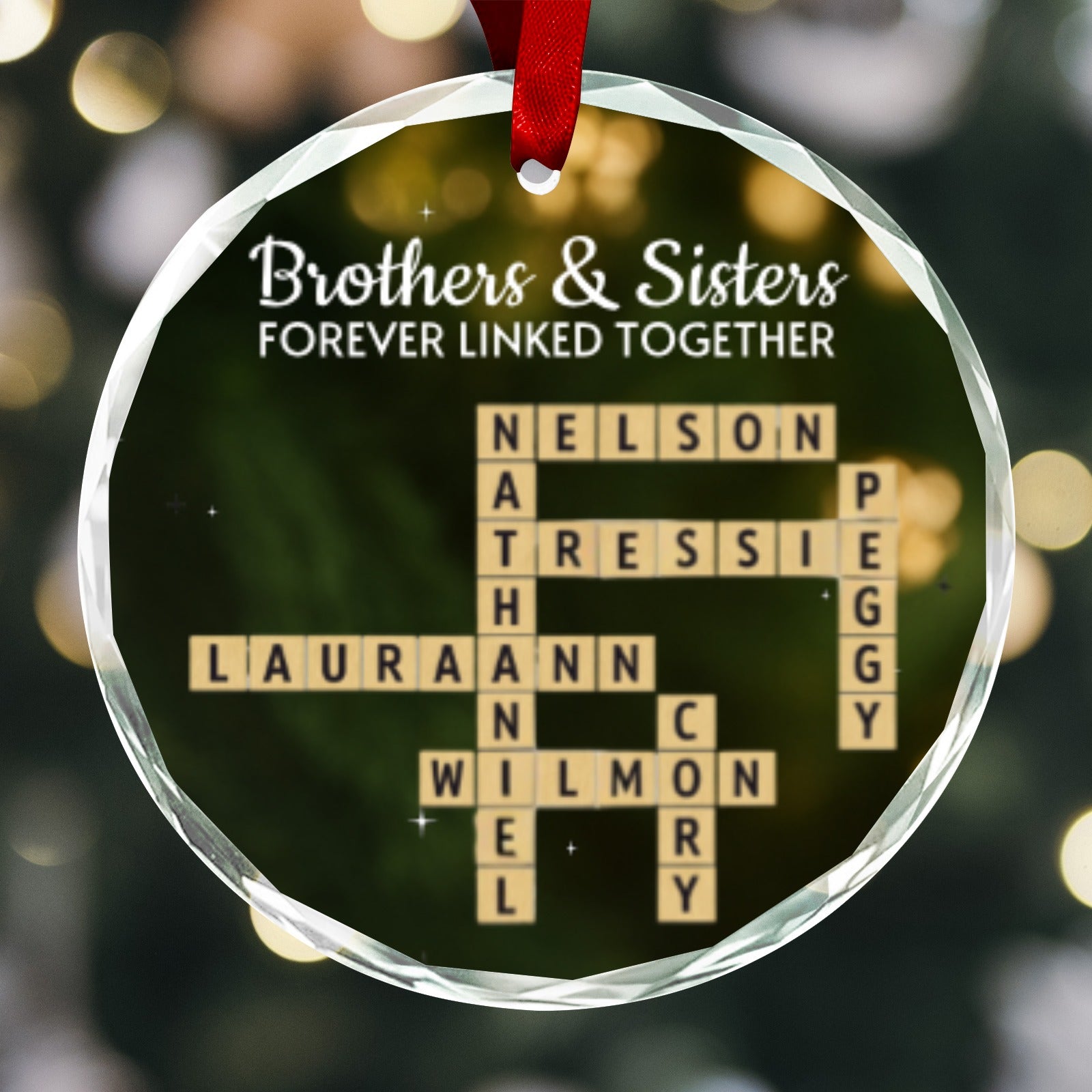 Ornament Round Crystal Glass Ornament