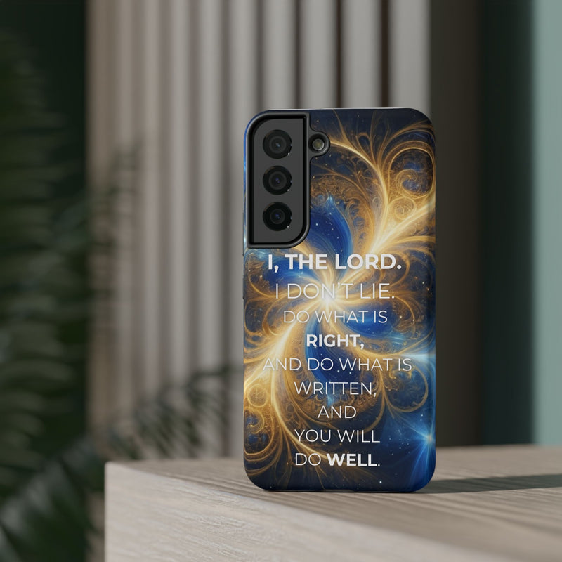 Inspirational Phone Case - I, The Lord - Impact-Resistant Cover, Bible Verse Gift, Motivational Case, Christian Accessory