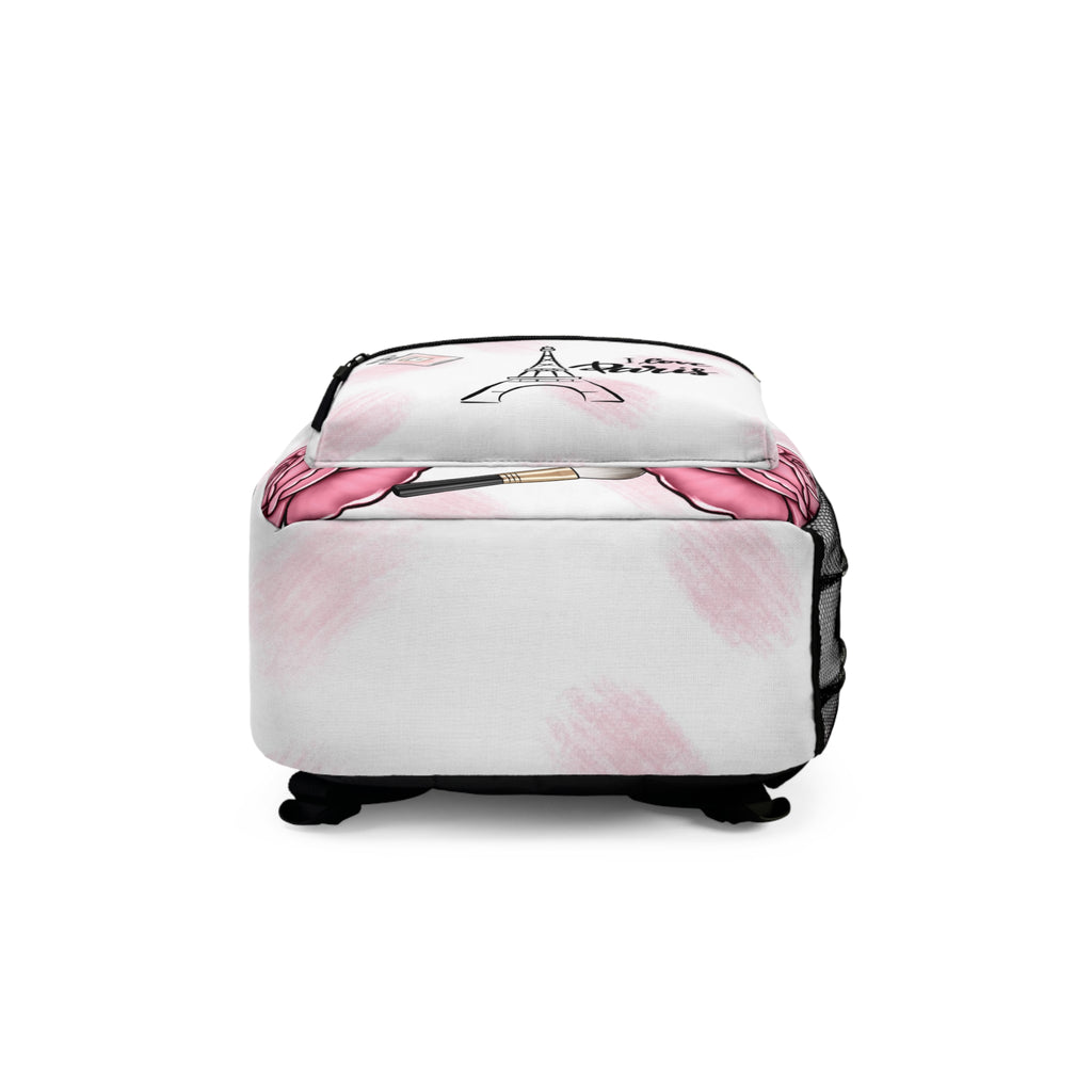 Backpack, Bookbag, Pink Bookbag, Paris Theme