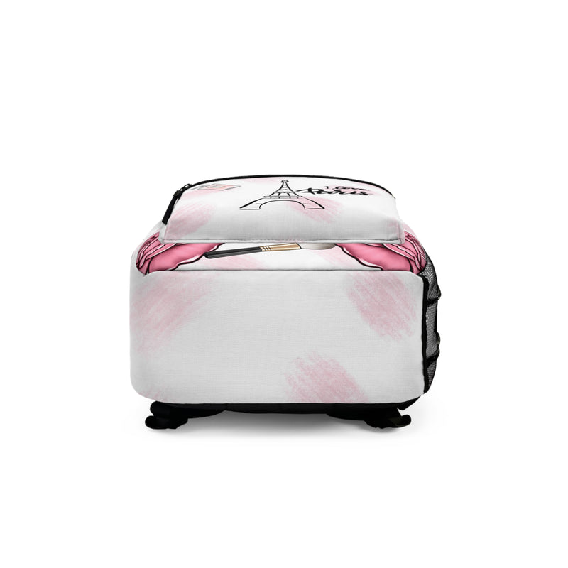 Backpack, Bookbag, Pink Bookbag, Paris Theme