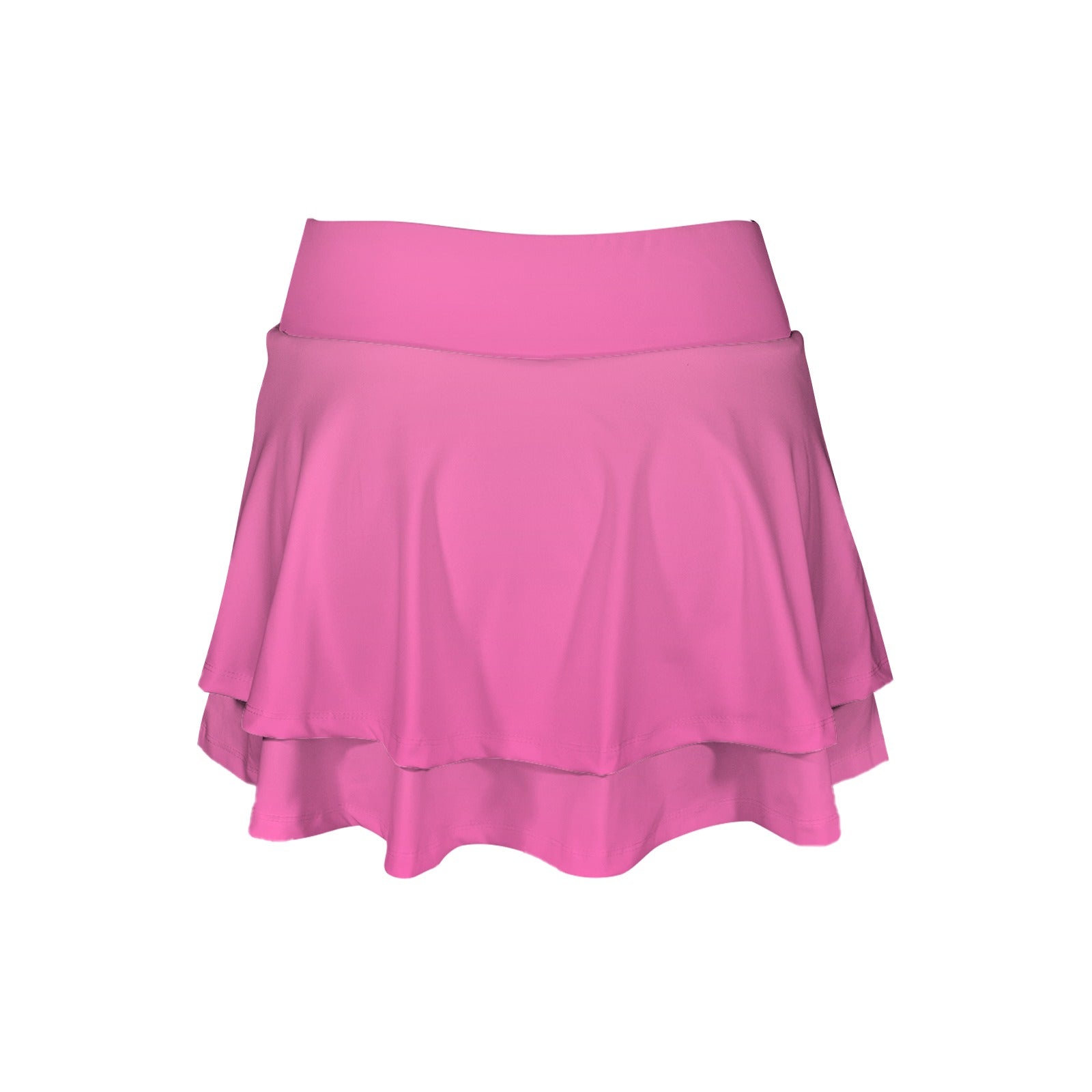 High Waist Layered Ruffle Pockets Sports Skirt
