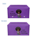 PU leather rectangular tissue box, Black History