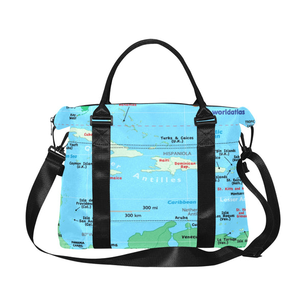 Caribbean Map Large Capacity Duffle Bag