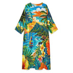 Design Women's Loose Single Breasted Dress, Cruise Attire