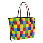 Women PU Leather Handbags, Color Block