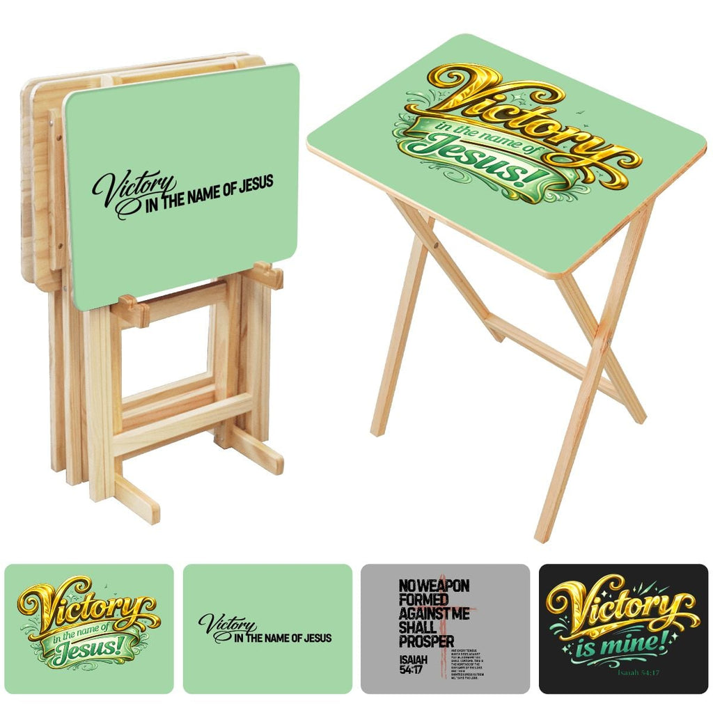 TV Trays with Storage Rack