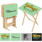 TV Trays with Storage Rack