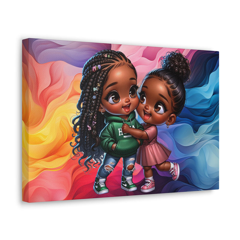 Afro Girl Canvas, African Canvas, Home Decor, Wall Decoration, Housewarming Gift, Girl Canvas