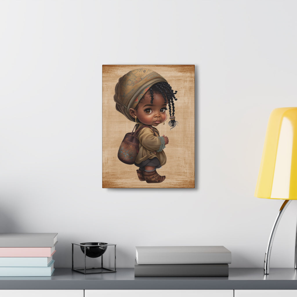 Afro Girl Canvas, African Canvas, Canvas for Home Decor, Wall Decoration, Housewarming Gift, Girl Canvas, Nursery