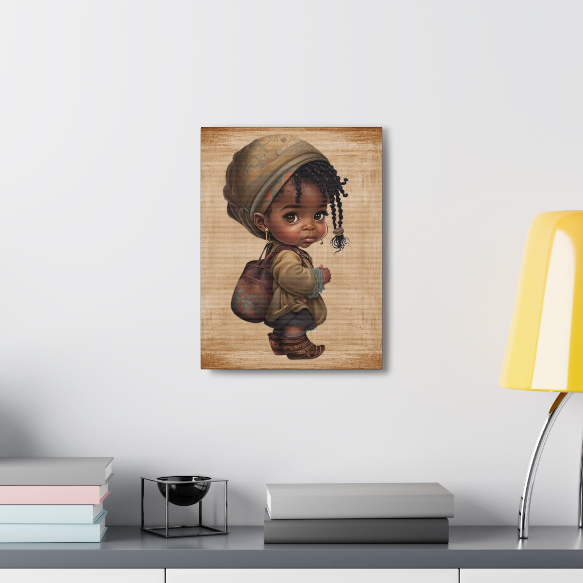 Afro Girl Canvas, African Canvas, Canvas for Home Decor, Wall Decoration, Housewarming Gift, Girl Canvas, Nursery