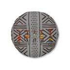 Tufted Floor Pillow, Round Floor Pillow, Reading Pillow, Bogolan African Print Pillow