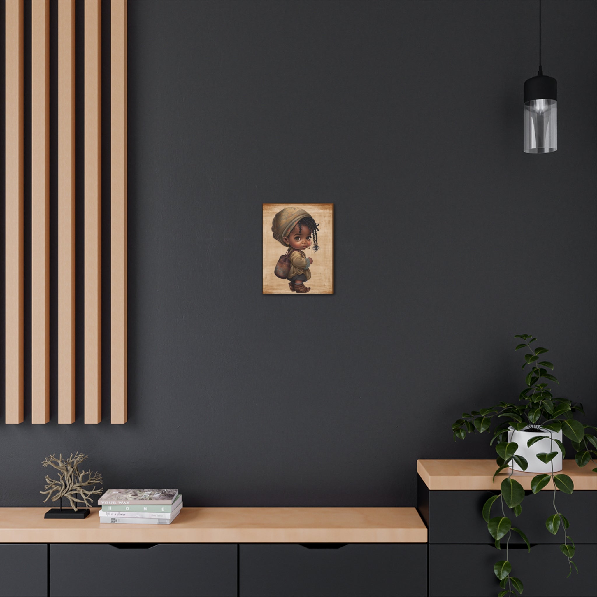 Afro Girl Canvas, African Canvas, Canvas for Home Decor, Wall Decoration, Housewarming Gift, Girl Canvas, Nursery