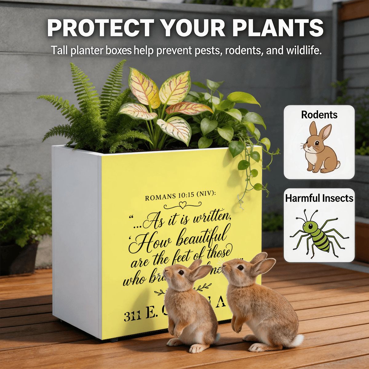 Outdoor Planter Box, Custom Planter Box