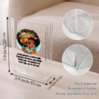 flower girl Acrylic Book Shaped Vase (Two-Sided Print)