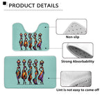 Bathroom Flannel Floor Mat Set