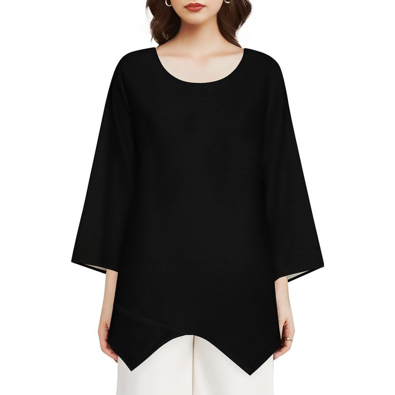 Women's Linen Long-Sleeve Top Long-sleeved top