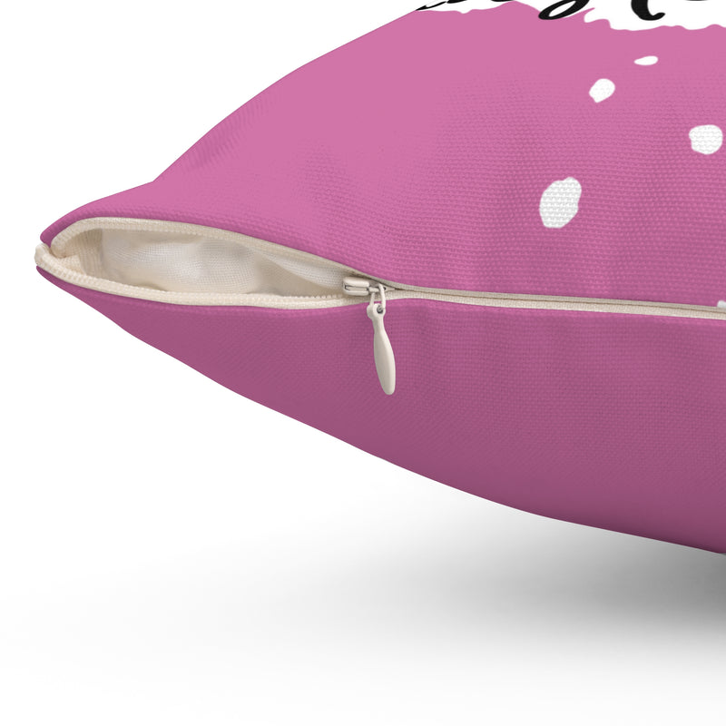Copy of Square Pillow Cover - Pink Inspirational Pillowcover