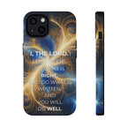 Inspirational Phone Case - I, The Lord - Impact-Resistant Cover, Bible Verse Gift, Motivational Case, Christian Accessory