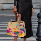 Women PU Leather Handbags, Floral Purse