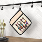 Pot Holder with Pocket, Colorful Pot Holder, African Print