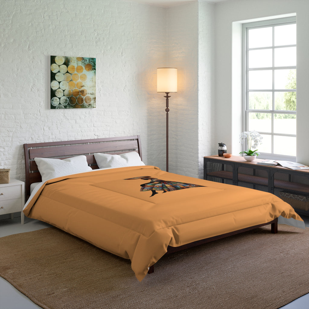 Artistic African Woman Comforter - Vibrant Bohemian Bedding