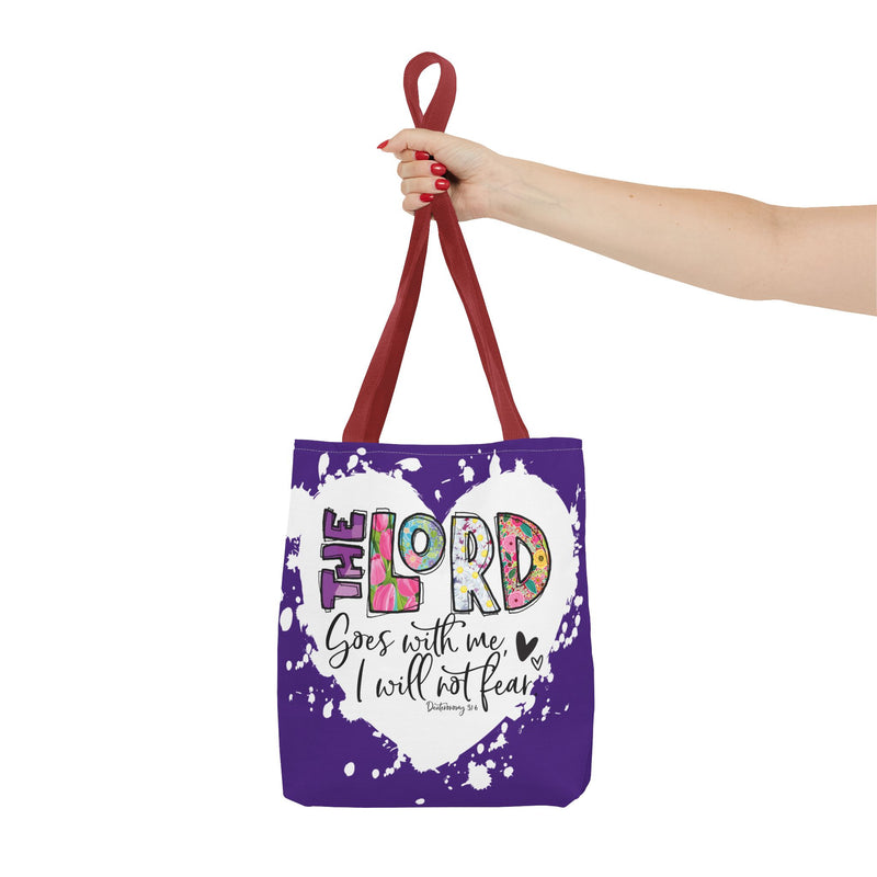 Faith-Inspired Tote Bag | The Lord Goes With Me | Religious Gift, Christian Accessory, Inspirational Bag, Church Tote, Spiritual Shopper