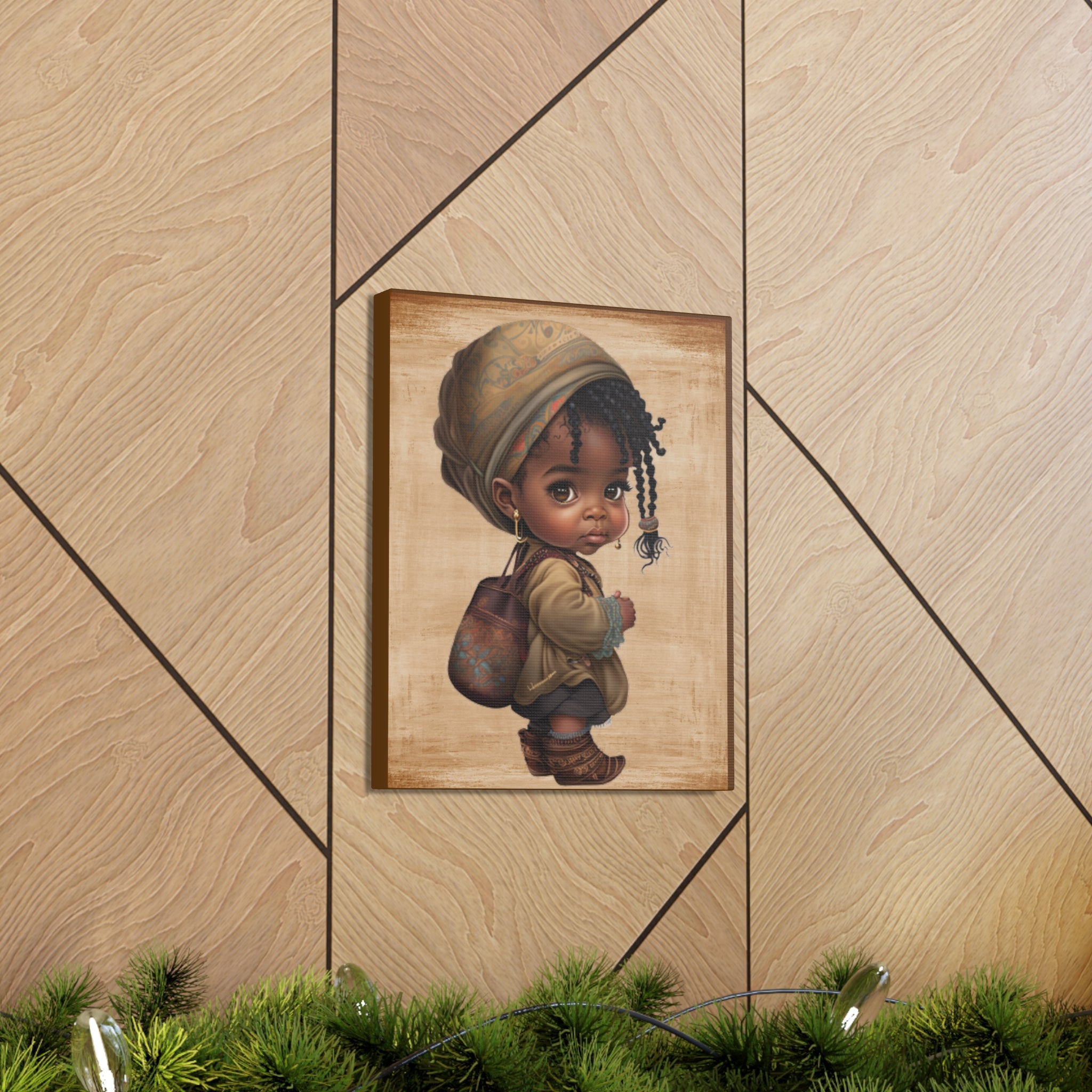 Afro Girl Canvas, African Canvas, Canvas for Home Decor, Wall Decoration, Housewarming Gift, Girl Canvas, Nursery