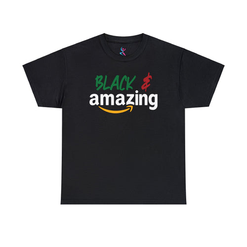 Black and Amazing t-shirt, Cotton T-shirt, Black t-shirt, T-shirt