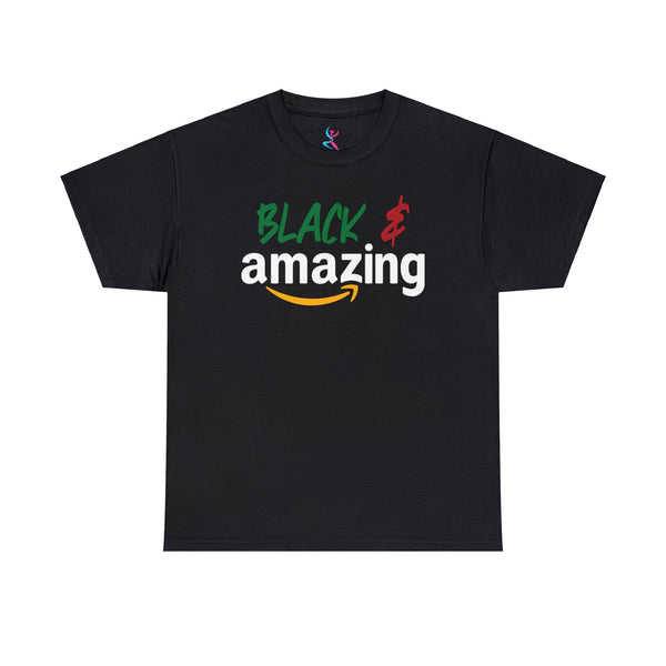 Black and Amazing t-shirt, Cotton T-shirt, Black t-shirt, T-shirt