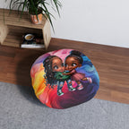 Tufted Floor Pillow, Round Floor Pillow, Reading Pillow