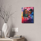 Kids' Canvas Wall Art - Vibrant Friendship Illustration