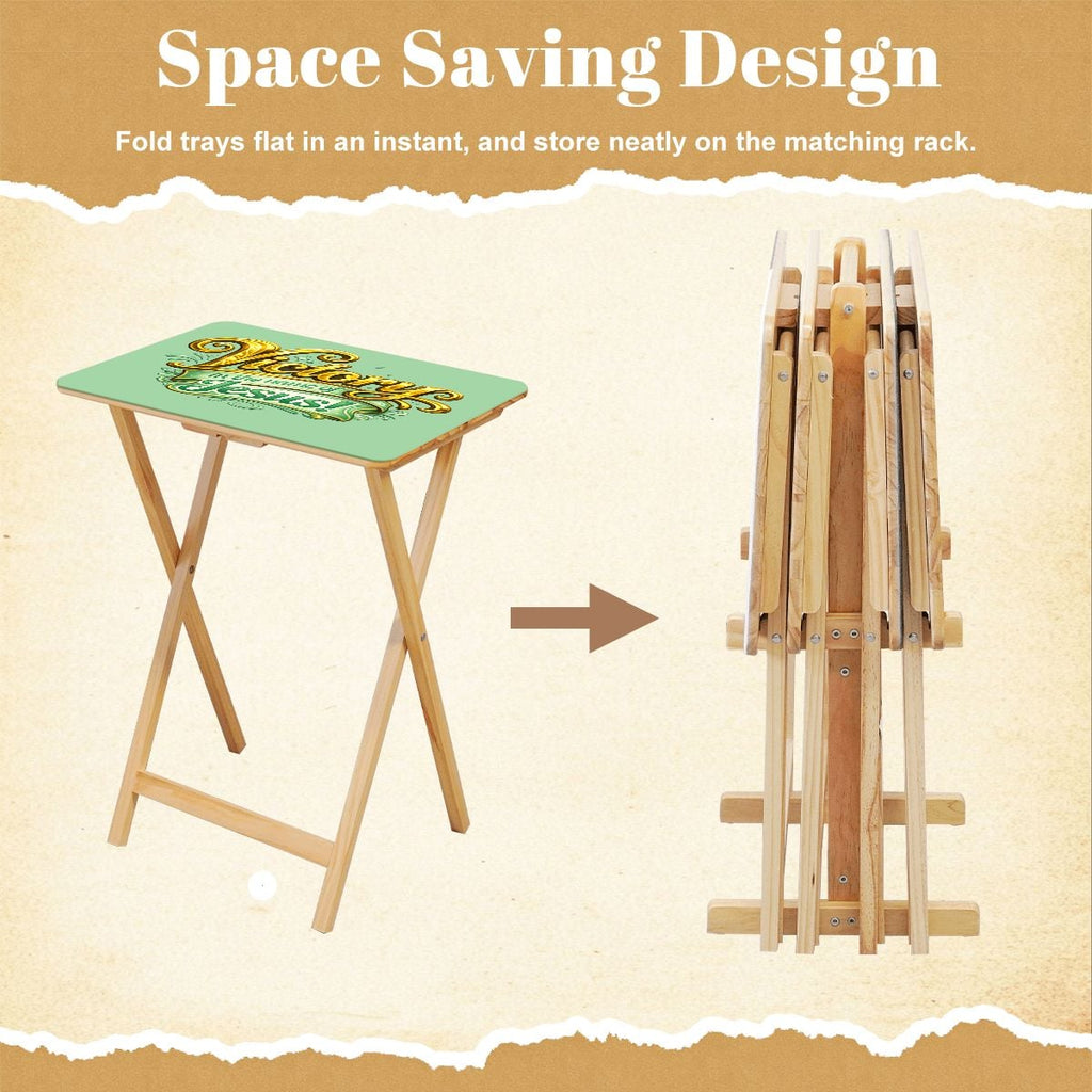 TV Trays with Storage Rack