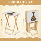 TV Trays with Storage Rack