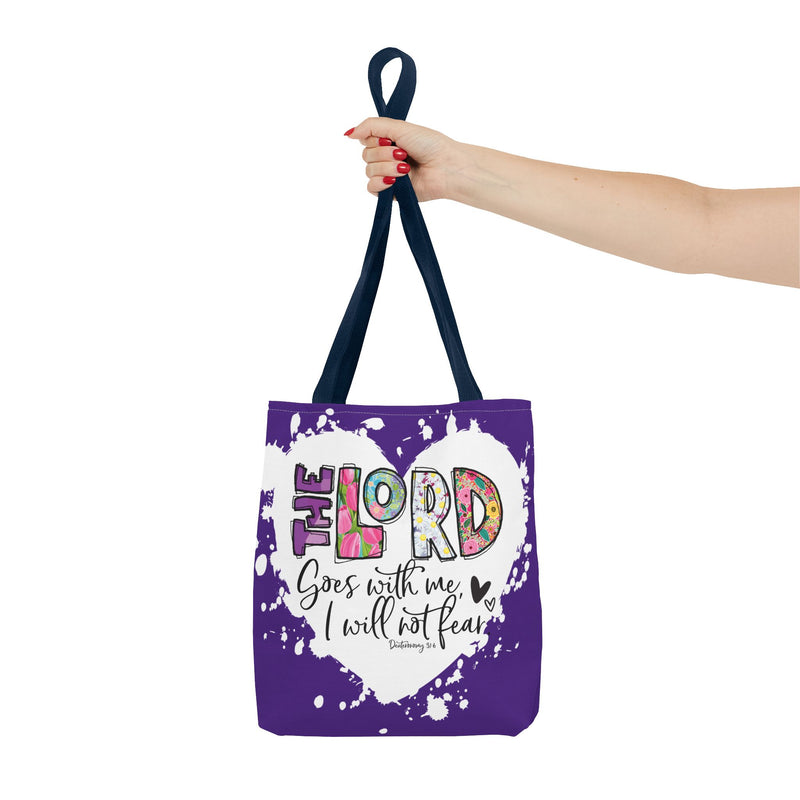 Faith-Inspired Tote Bag | The Lord Goes With Me | Religious Gift, Christian Accessory, Inspirational Bag, Church Tote, Spiritual Shopper
