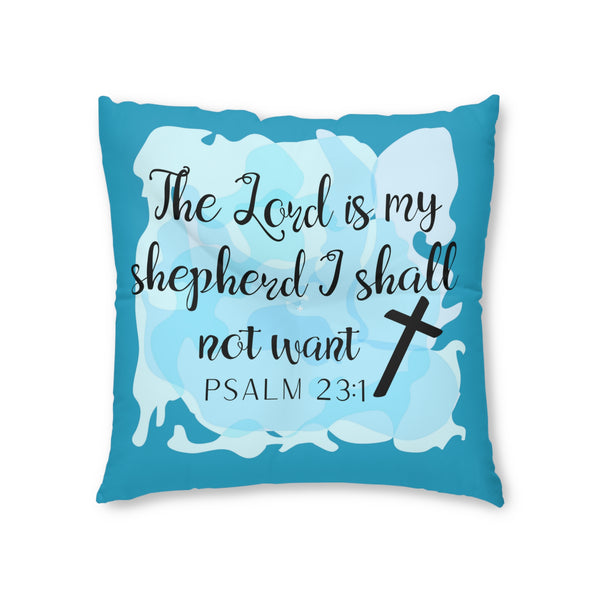 Prayer Pillow, Meditation Pillow, Floor Pillow, Square Pillow, The Lord is my Shepherd