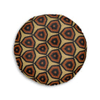 Tufted Floor Pillow, Round Floor Pillow, Reading Pillow, Bogolan African Print Pillow