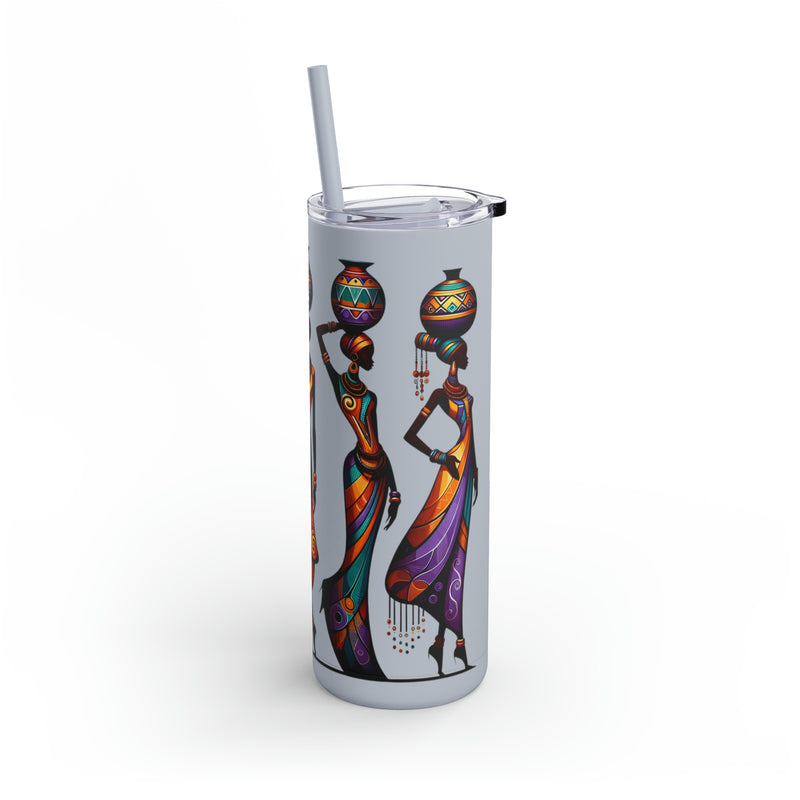 Maars Maker Skinny Matte Tumbler, 20oz, African Women Print