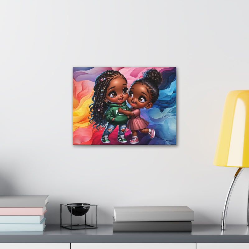 Afro Girl Canvas, African Canvas, Home Decor, Wall Decoration, Housewarming Gift, Girl Canvas