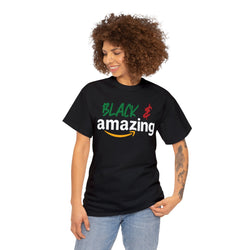 Black and Amazing t-shirt, Cotton T-shirt, Black t-shirt, T-shirt