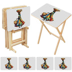 TV Trays with Storage Rack