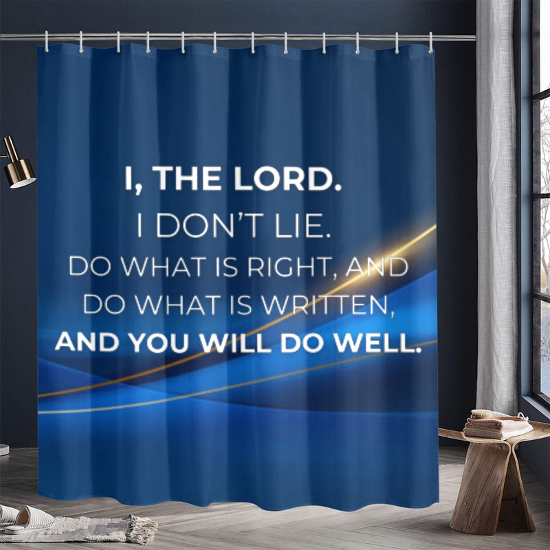 Blue and Gold Shower Curtain 72"x84"