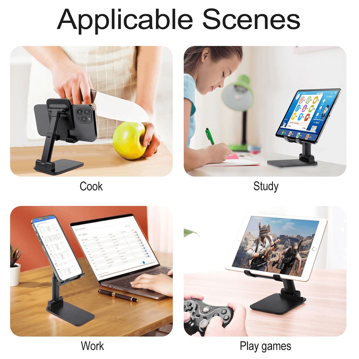 Foldable Phone Stand for Desk and Travel