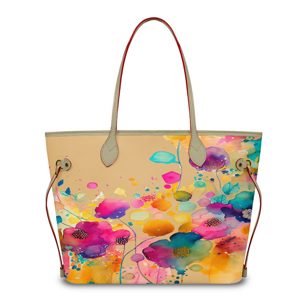 Women PU Leather Handbags, Floral Purse