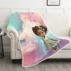 Pom Pom Fringe Blanket