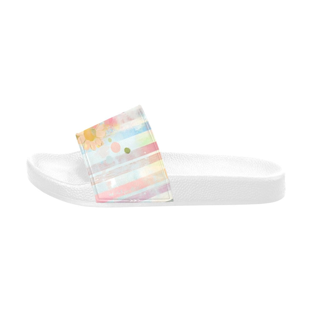 Floral Daisy Women's Slide Sandals (Model 057)