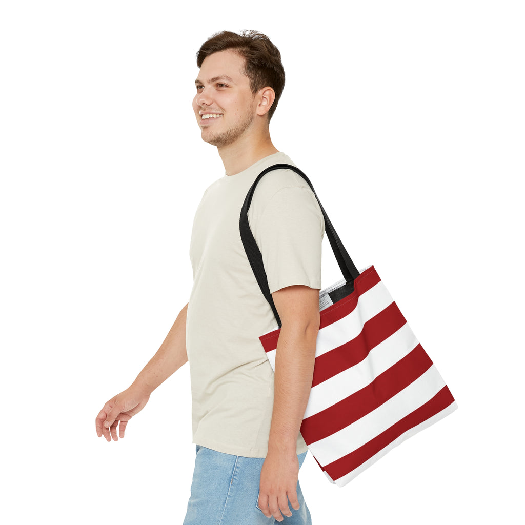 Red and White Tote Bag, Tote