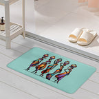 Bathroom Flannel Floor Mat Set