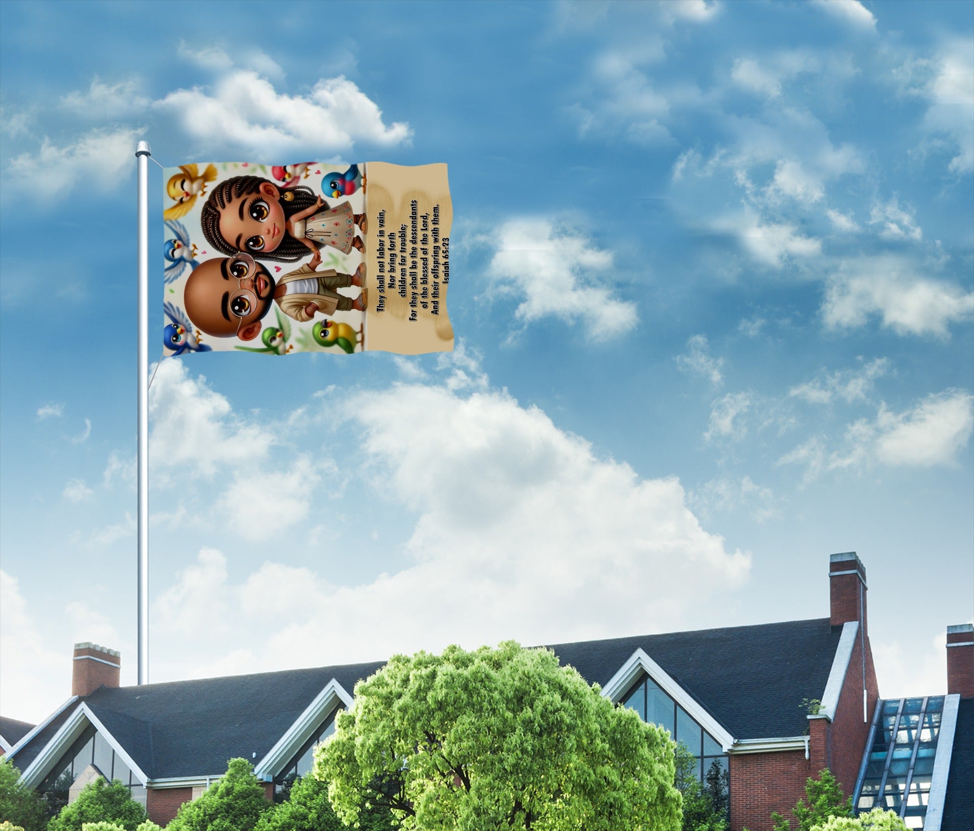Birds Garden Flag 28''x40'' (Twin Sides)